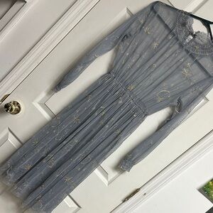 Elegant Long Sleeve Starry Dress